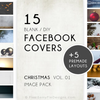 DIY Christmas Facebook Covers -- just add text!