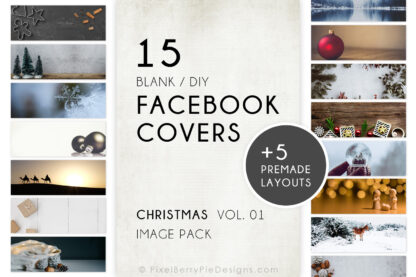 DIY Christmas Facebook Covers -- just add text!
