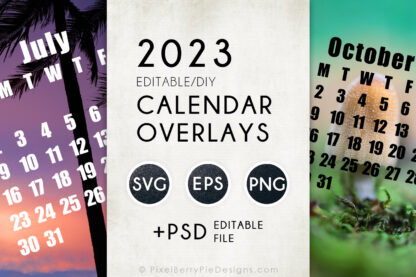 2023 Vector Calendar Months