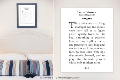 Little Women Book Page 'Mothers' Quote - Art Print