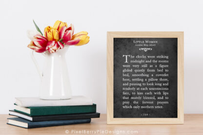 Chalkboard - Louisa May Alcott quote, Little Women page