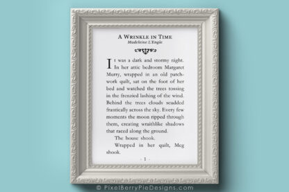 A Wrinkle in Time, library wall decor