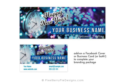 Happy New Year Facebook or Business Card Design